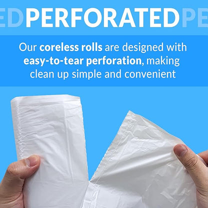 Reli. 2-4 Gallon Trash Bags | 2000 Bags | Clear | Bathroom | Strong | Garbage