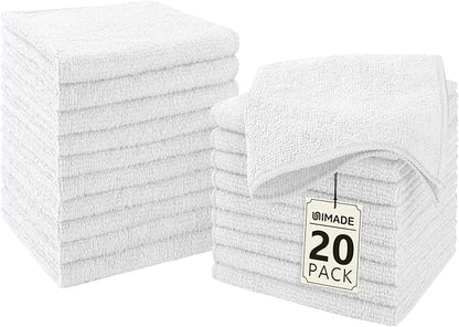 Washcloths - 20 Pack - Face Towels, Highly Soft Wash Cloths and Hand Towels