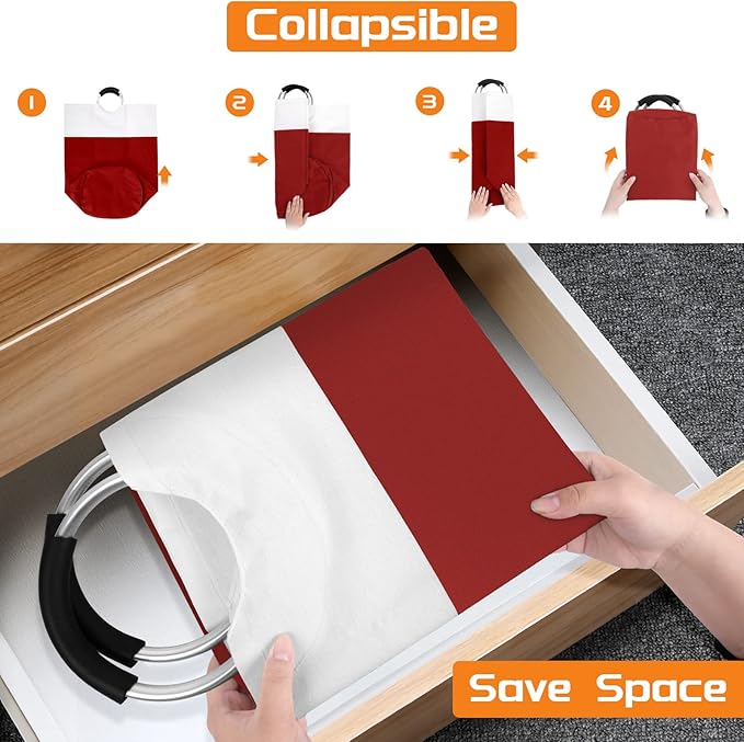 BlissTotes Laundry Basket, Laundry Hamper, Collapsible Laundry Baskets