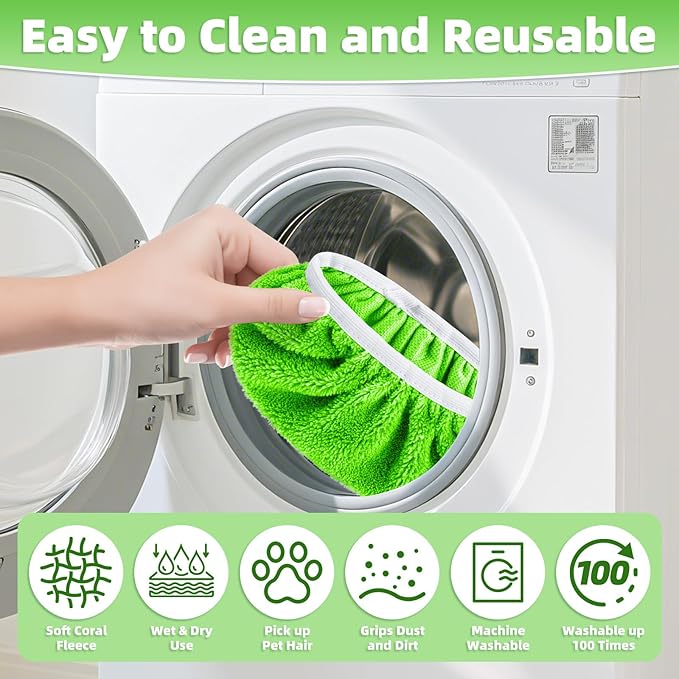 Reusable Dry Sweeping Cloths Microfiber Wet Pads Refill Compatible
