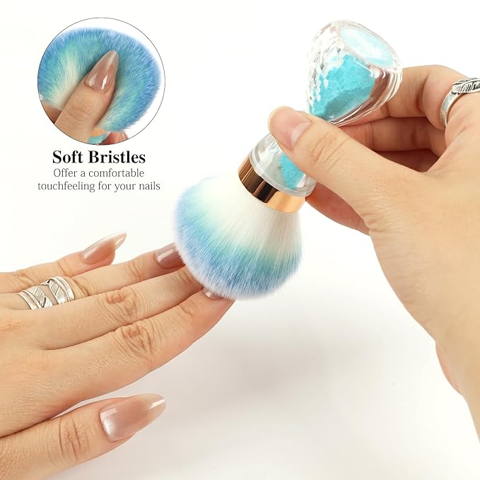 Nail Dust Brush for Acrylic Nails, Soft Brush Nail Art Dust Powder Remover