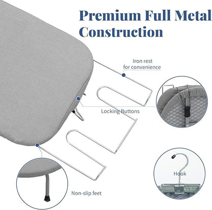 Small Ironing Board with Iron Holder, RAINHOL Countertop Mini Ironing Board