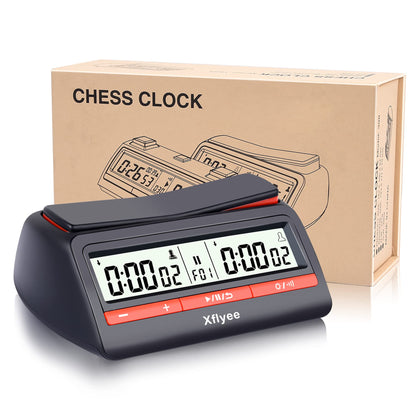 [2023 New] Xflyee Chess Clock - Digital Chess Timer, Available for Portable Timer for Board Games and Chess with Bonus and Delayed Countdown Function