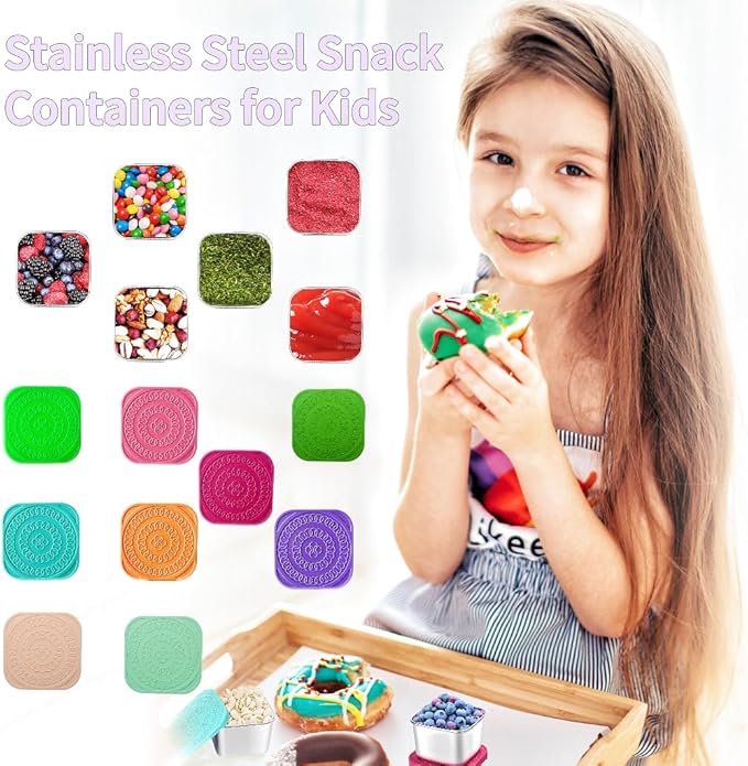 6Pack Stainless Steel Snack Containers