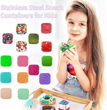 6Pack Stainless Steel Snack Containers