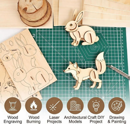 Plywood Sheets, 12 Pack, 12"x12"x1/16, Natural Wood, Craft Project Boards (1.6mm)