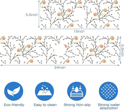 Willow Branches and Robin Dish Drying Mat