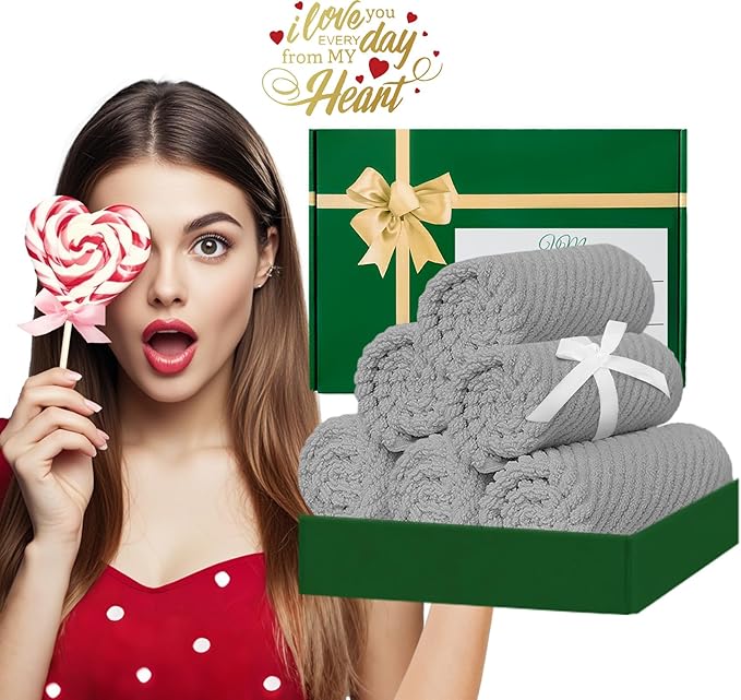 VOOVA & MOVAS Grey Washcloths 6PC