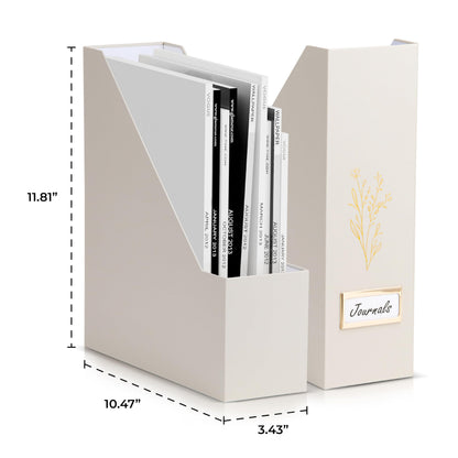 Beautiful Magazine Holder Set of 3 - Sturdy File Holder to Organize Your Desk Or Shelves - The Perfect Office Storage to Effortlessly Organize Your Paperwork/Files, Magazines, Books Or Binders