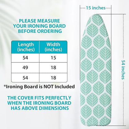 Seiritex Ironing Board Cover and Pad, Standard Size 15 x 54, Thick Padding