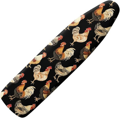 Roosters Pattern Ironing Board Cover and Pad Resist Scorching Cover