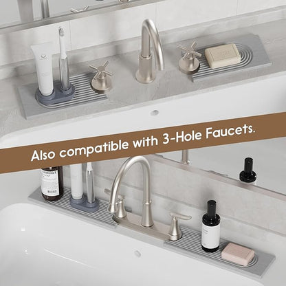 Faucet Mat for Kitchen Sink, Diatomite Quick Drying Tray, 20 Inch Kitchen Sink
