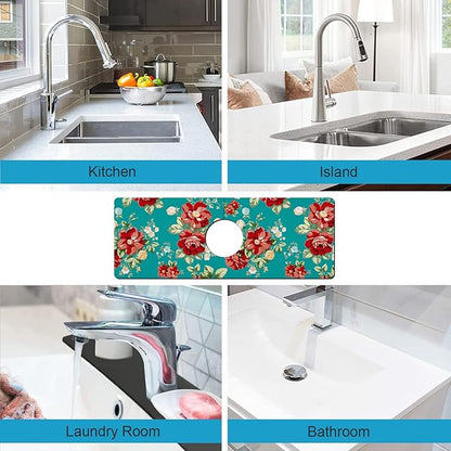 Kitchen Sink Splash Guard Faucet Mat Super Absorbent Fast Drying Mat Sink