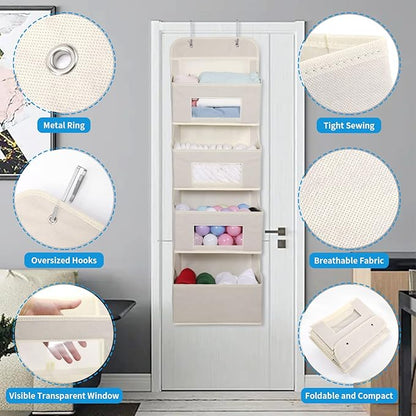 MAX Houser 4-Shelf Over The Door Hanging Organizer