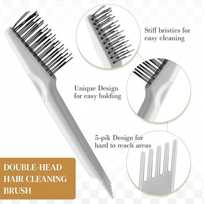 Boao 2 Pieces Hair Brush Cleaning Tool Comb Cleaner Brush Mini Comb Cleaning