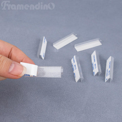 Framendino, 450 Pack Earring Card Adapter Plastic Lip Self Adhesive Hanger for Necklace Display