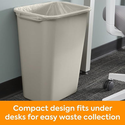 COASTWIDE Professional Plastic Trash Can, 10.25 Gallon, Beige