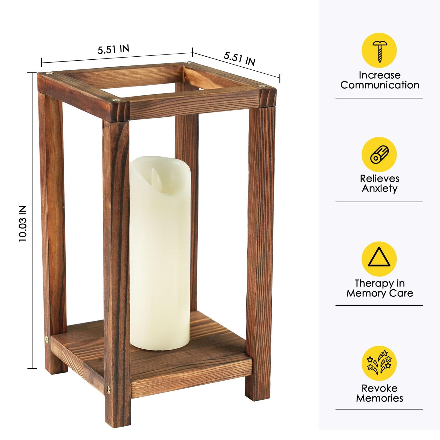 Neoflavie 20 Set Wooden Wedding Lantern Centerpiece, Lantern Candle Holder for Farmhouse Candle Lantern for Table Fireplace, Perfect for Table Decoration & Country Barn Weddings(No Candles & Flowers)
