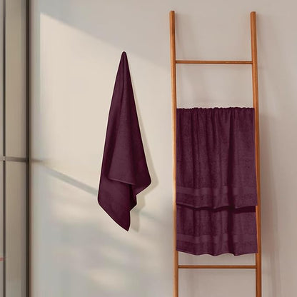 GLAMBURG Premium Cotton 4 Pack Bath Towel Set