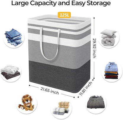 HomeHacks 4-Pack Large Laundry Basket, Waterproof, Freestanding Laundry Hamper