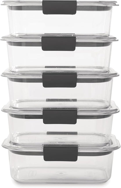 Rubbermaid Brilliance Tritan Plastic Food Storage Containers BPA Free Airtight