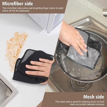 KinHwa Kitchen Washcloths for Dishes Absorbent Microfiber Dish Cloths Quick Dry