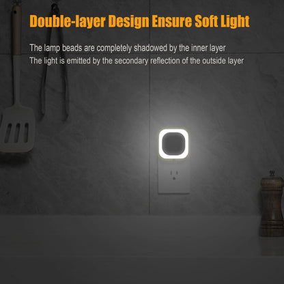 2 Pack Plug in Amber Night Light, Auto Dusk to Dawn, Soft Glow, Dimmable, Diffused Light, LED Lights for Bedroom, Kids, Bathroom, Sleep, Baby Nursery, Toddler, Hallway, Kitchen, Home Decor