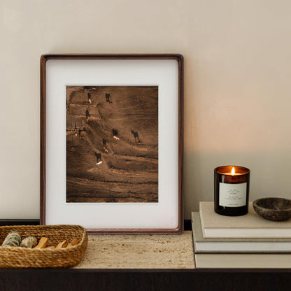 Husteria 11x14 Frame, Solid Walnut Wood Poster Frame with Mat for 8x10 or 11x14 without Mat, Rounded Corner Walnut Wooden Frame, Gallery Wall Frames for Art, Horizontal or Vertical Wall Mounting