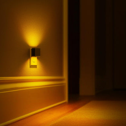 L LOHAS LED Night Lights Plug into Wall,[2-Pack] Plug in Night Light with Dusk to Dawn Sensor,Brightness Adjustable,3000K Warm White,Dimmable Nightlight for Adults Bathroom Hallway Kitchen