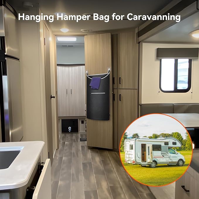 XL Hanging Laundry Hamper, Over Door/Wall Mount, Large Capacity, Modern Design