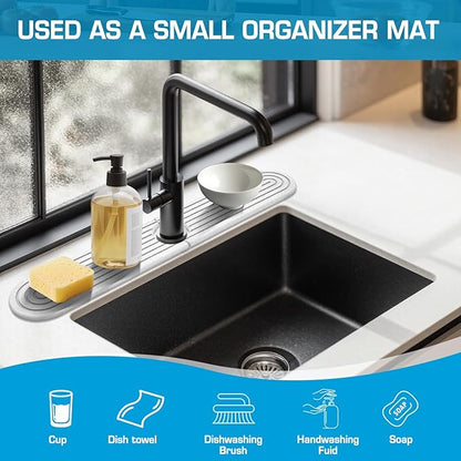 Diatomite Stone Faucet Mat For Kitchen Sink-Absorbent Fast Drying Stone Sink