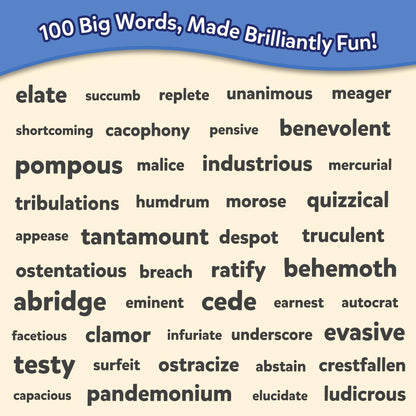 Skillmatics Vocabulary Flash Cards for Kids - Learn 100 Words with Wordplay, Visuals & Soundplay, Educational Gift for Ages 10, 11, 12, & Up, Screen-Free Language Game