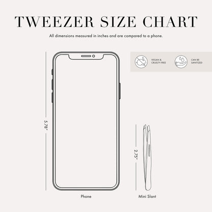 Tweezerman Rose Gold Mini Slant Tweezer with Case - Eyebrow Tweezers for Women and Men