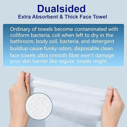 Clean Face Towels, Disposable Face Towels, Makeup Remover Dry Wipes, 10in X