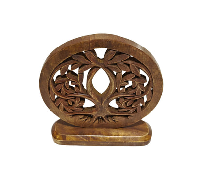 VANIYA CRAFTS® Wooden Carved Handmade Engraved Table Decor Tree Shape Table Sculpture Home Decor Statue for Living Room, Bedroom, Office Desktop, Cabinets