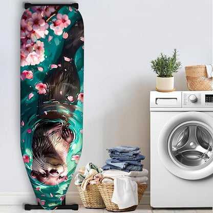 Nuxovilar Otter with Cherry Blossoms Ironing Board Cover, This Cover Fits Most