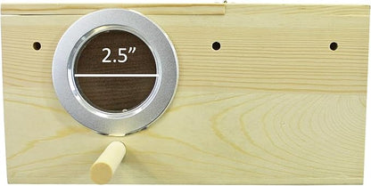Sturdy Nest Box - Cage Attachment, Hinged Lid, Perching Ledge - for Sugar Glider, Squirrel, Rat, Finch, Parakeet, Lovebird, Parrotlet, Lovebird, Canary, Cockatiel, Other Birds & Small Pets (Large)