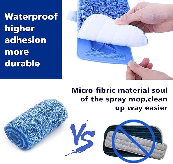 Replacement Washable Microfiber Absorbing Mop Head