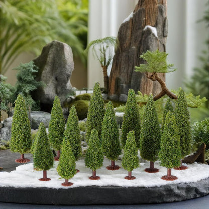 Christmas Tree Christmas Tiny Trees Desktop Decor Party Home Office Decorations 15 Pcs