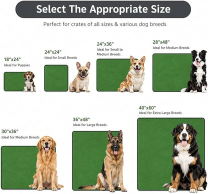1 Pack Washable Pee Pads for Dogs 72"x72", Reusable Training Puppypads Absorbency Non-Slip & Leak-Proof for Pet Whelping Box Playpen Crate Sofa Bed Floors (Green)