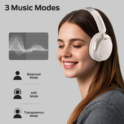 Monster Persona 3rd ANC Wireless Headphones, Noise Cancelling Headphones with Bluetooth 5.4, Foldable Lightweight Over Ear Headphone, Clear Talk, 70H Playtime, Dual Device Pairing, Comfort Fit, White