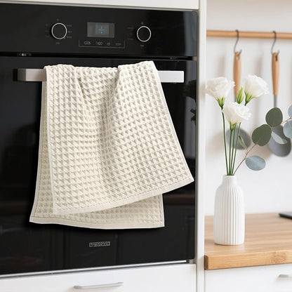 Jacquotha Waffle Hand Towels 5-Piece – Cotton, Quick Dry, Lint Free, 13” x 29”