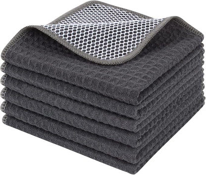 KinHwa Kitchen Washcloths for Dishes Absorbent Microfiber Dish Cloths Quick Dry
