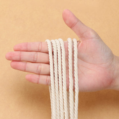 Macrame Cord 5mm x 109Yards（328Feet, Natural Cotton Macrame Rope - 3 Strands Twisted Macrame Cotton Cord for Wall Hanging, Plant Hangers, Crafts, Gift Wrapping and Wedding Decorations