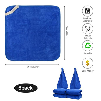 SINLAND Microfiber Facial Cloths Fast Drying Washcloth 12inch x 12inch