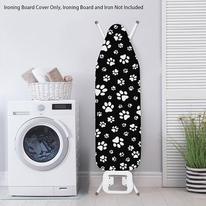 White Dog Paws Ironing Board Cover Heat Reflective Iron Pad