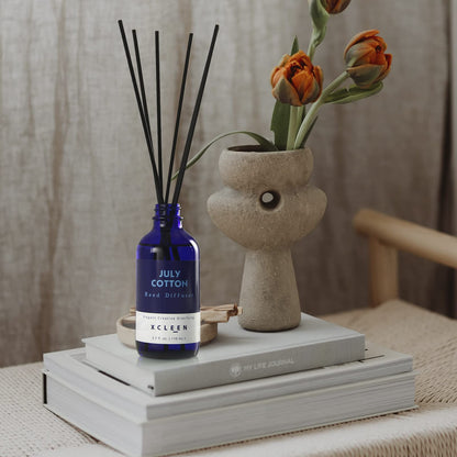 Reed Diffusers Set, 3.7 Oz Scent Diffuser, 6 Reed Diffuser Sticks, Home Fragrance Hyacinth, Peony & Citrus, Aromatherapy Oil Diffuser Reeds, More Masculine Scent, Bathroom & Office Decor 110ml