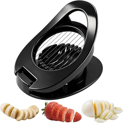 FANTEXY Egg Slicer for Hard Boiled Eggs - Multipurpose Egg Cutter with Stainless Steel Wires, Boiled Eggs Slicer for Strawberries, Bananas, Kiwi Fruit, Soft Cheese, Easy to Clean and Store