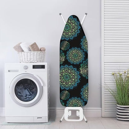 Mandala Lotus Flower Ironing Board Cover, Abstract Ethnic Floral 54x15 inches