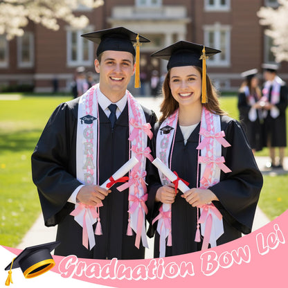Hamdwerk Graduation Leis Class of 2026, Ribbon Leis Making kits for Graduation 2026, with Graduate Honor Cord and Tassel, DIY Braided Necklace Decorations for Graduate Gifts Party Supplies Accessories